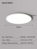 GobekUsa LED Ceiling Light: Nordic Style Ultra Thin Square Lamp for Living Room and Bedroom