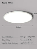 GobekUsa LED Ceiling Light: Nordic Style Ultra Thin Square Lamp for Living Room and Bedroom
