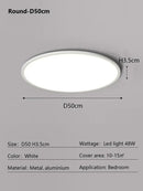 GobekUsa LED Ceiling Light: Nordic Style Ultra Thin Square Lamp for Living Room and Bedroom