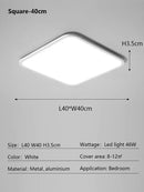 GobekUsa LED Ceiling Light: Nordic Style Ultra Thin Square Lamp for Living Room and Bedroom