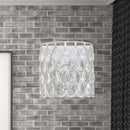 GobekUsa Minimalist Silver/Brass Half-Cylinder Wall Light Sconce - Clear Crystal Teardrop - 1 Light Metal Wall Lamp