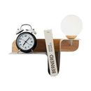 GobekUsa Nordic Opal Frosted Glass Sconce: Orb 1 Bulb Wall Mounted Lamp with White-Wood Shelf (Left/Right)