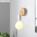 GobekUsa Iron Bend Rotatable Wall Lighting Minimalist Sconce - 1 Head, Black/White-Wood with Exposed Bulb Design