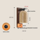 GobekUsa Canopy LED Wall Light Rotate Yellow Travertine Japan Style Bedside Lamp