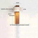 GobekUsa Canopy LED Wall Light Rotate Yellow Travertine Japan Style Bedside Lamp