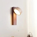 GobekUsa Canopy LED Wall Light Rotate Yellow Travertine Japan Style Bedside Lamp