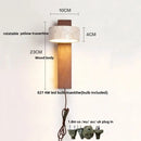 GobekUsa Canopy LED Wall Light Rotate Yellow Travertine Japan Style Bedside Lamp