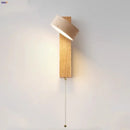 GobekUsa Canopy LED Wall Light Rotate Yellow Travertine Japan Style Bedside Lamp