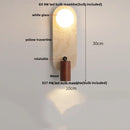 GobekUsa Canopy LED Wall Light Rotate Yellow Travertine Japan Style Bedside Lamp