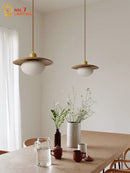 GobekUsa Cream Wind Pendant Lights LED E27 Minimalist Modern Fixtures for Kitchen Island