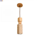 GobekUsa Cuboid Stone LED Pendant Lights Wood Yellow Travertine Interior Lighting Hanging Lamp