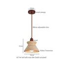 GobekUsa Cuboid Stone LED Pendant Lights Wood Yellow Travertine Interior Lighting Hanging Lamp