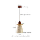GobekUsa Cuboid Stone LED Pendant Lights Wood Yellow Travertine Interior Lighting Hanging Lamp