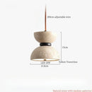 GobekUsa Cuboid Stone LED Pendant Lights Wood Yellow Travertine Interior Lighting Hanging Lamp