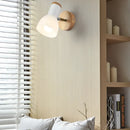 GobekUsa Frosted Glass & Metal Torch Wall Lamp - Contemporary White Study Room Light