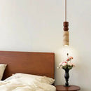 GobekUsa LED Yellow Travertine Hanging Lamp for Home Decor and Lighting Fixtures