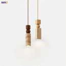 GobekUsa LED Yellow Travertine Hanging Lamp for Home Decor and Lighting Fixtures