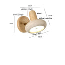 GobekUsa LED Wall Sconce Pull Chain Switch Modern Wood Yellow Travertine Stair Light