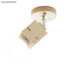 GobekUsa Modern Wood Wall Sconce with Rotatable Bare Bulb - 1-Head Bedroom Lamp