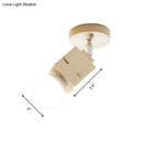GobekUsa Modern Wood Wall Sconce with Rotatable Bare Bulb - 1-Head Bedroom Lamp