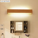 GobekUsa Minimalist Wood Wall Sconce Light with LED Vanity Light and Acrylic Shade for Bathroom