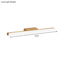 GobekUsa Minimalist Wood Linear Vanity Sconce Light - Beige LED Wall Fixture (16"/23.5"/31.5" Width)