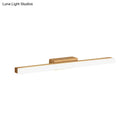 GobekUsa Minimalist Wood Linear Vanity Sconce Light - Beige LED Wall Fixture (16"/23.5"/31.5" Width)