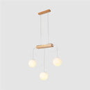 GobekUsa Nordic Bubble Shade Island Wooden Hanging Lamp - 3/4/5 Lights, Perfect for Restaurants