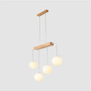GobekUsa Nordic Bubble Shade Island Wooden Hanging Lamp - 3/4/5 Lights, Perfect for Restaurants