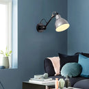 GobekUsa Minimalist 1-Head Wall Lamp with Metal Shade - Black/White Sconce Lighting for Living Room