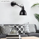 GobekUsa Minimalist 1-Head Wall Lamp with Metal Shade - Black/White Sconce Lighting for Living Room