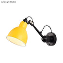 GobekUsa Minimalist 1-Head Wall Lamp with Metal Shade - Black/White Sconce Lighting for Living Room
