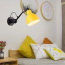 GobekUsa Minimalist 1-Head Wall Lamp with Metal Shade - Black/White Sconce Lighting for Living Room