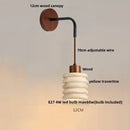 GobekUsa Adjustable LED Wall Sconce Yellow Travertine Stair Light Fixture for Home Decor