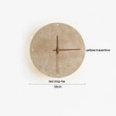 GobekUsa LED Wall Light: Nordic Modern Design with White Glass & Yellow Travertine Wood