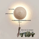GobekUsa LED Wall Light: Nordic Modern Design with White Glass & Yellow Travertine Wood