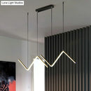 GobekUsa Minimalist Z-Shaped Island Pendant LED Light Fixture for Dining Room