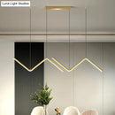GobekUsa Minimalist Z-Shaped Island Pendant LED Light Fixture for Dining Room