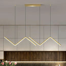 GobekUsa Minimalist Z-Shaped Island Pendant LED Light Fixture for Dining Room