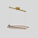 GobekUsa Minimalistic Acrylic Dining Room Pendant Light - Folding Island Light in Gold