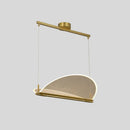 GobekUsa Minimalistic Acrylic Dining Room Pendant Light - Folding Island Light in Gold