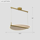 GobekUsa Minimalistic Acrylic Dining Room Pendant Light - Folding Island Light in Gold