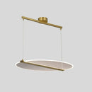 GobekUsa Minimalistic Acrylic Dining Room Pendant Light - Folding Island Light in Gold