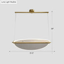 GobekUsa Minimalistic Acrylic Dining Room Pendant Light - Folding Island Light in Gold