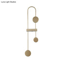 GobekUsa Minimalistic Black/Gold Metal LED Wall Sconce with 3 Arched Heads - Warm/White Light