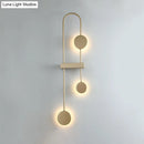 GobekUsa Minimalistic Black/Gold Metal LED Wall Sconce with 3 Arched Heads - Warm/White Light