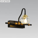 GobekUsa Minimalistic Black Hexagon Vanity Wall Lamp with Crystal Prisms - Wall Mounted Lighting Fixture (1/2/3-Bulb)
