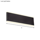 GobekUsa Minimalistic Black Rectangle LED Aluminum Wall Light Fixture for Dining Room - Sizes: 4.5"/7" Dia