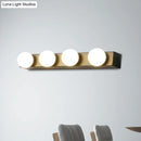 GobekUsa Minimalistic Black/White Finish Vanity Lighting Fixture – Open Bulb, 4/5 Heads Metal Wall Light for Bathroom