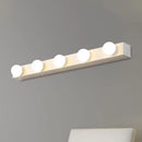 GobekUsa Minimalistic Black/White Finish Vanity Lighting Fixture – Open Bulb, 4/5 Heads Metal Wall Light for Bathroom
